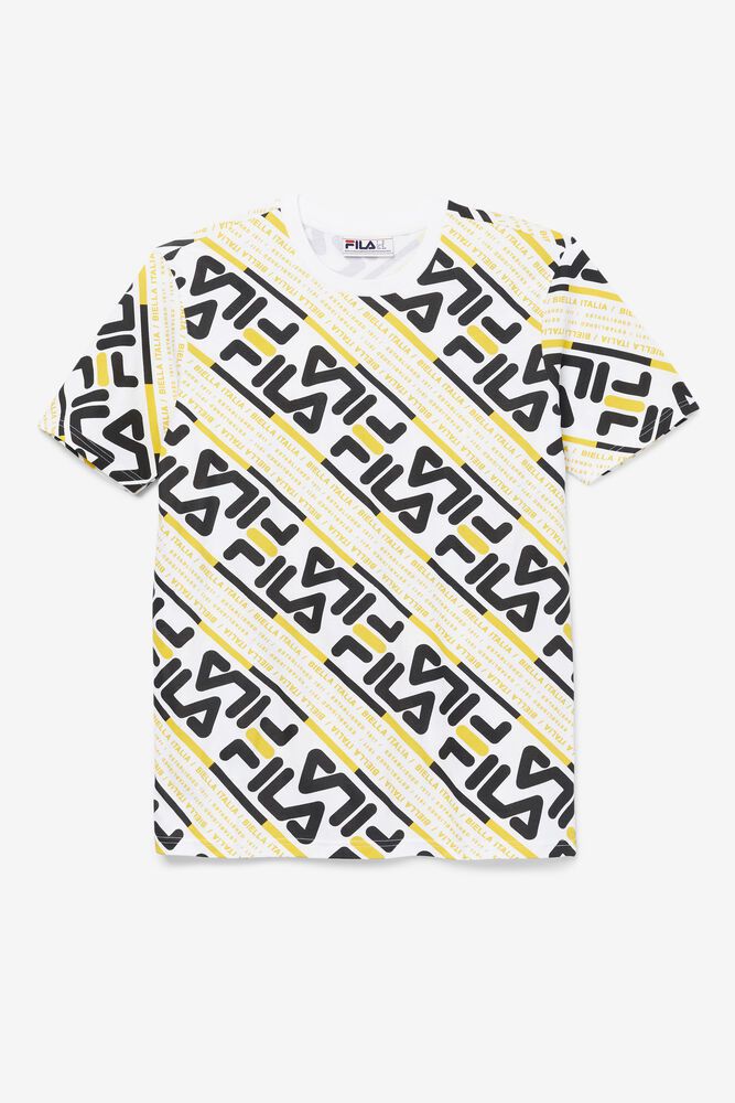 Fila T-Shirt Mens Yellow - Calvin - Philippines 7095316-TO